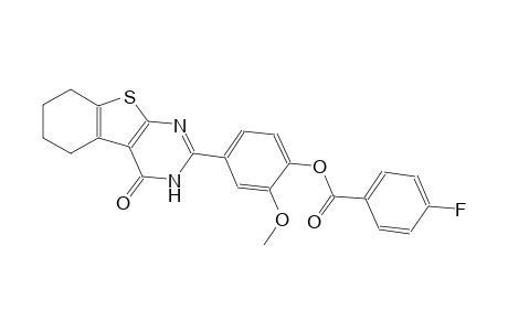 benzoic acid, 4-fluoro-, 4-(3,4,5,6,7,8-hexahydro-4-oxobenzo[4,5]thieno[2,3-d]pyrimidin-2-yl)-2-methoxyphenyl ester