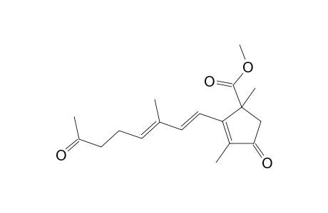 2-Cyclopentenone, 4-methoxycarbonyl-2,4-dimethyl-3-(3-methyl-7-oxo-1,3-octadienyl)-