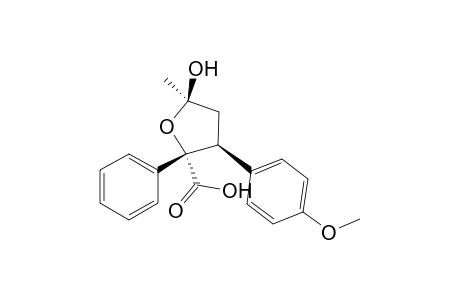 (2S,3S,5R)-5-Hydroxy-3-p-methoxyphenyl-5-methyl-2-phenyltetrahydrofuran-2-carboxylic acid
