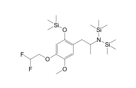 4-(2-Difluoroethoxy)-2,5-dimethoxyamphetamine-A (-CH3) 3TMS