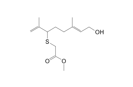 3,7-Dimethyl-6-[(methoxycarbonyl)methylthio]-2,7-octaden-1-ol