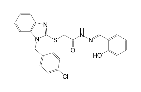 acetic acid, [[1-[(4-chlorophenyl)methyl]-1H-benzimidazol-2-yl]thio]-, 2-[(E)-(2-hydroxyphenyl)methylidene]hydrazide
