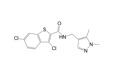3,6-dichloro-N-[(1,5-dimethyl-1H-pyrazol-4-yl)methyl]-1-benzothiophene-2-carboxamide