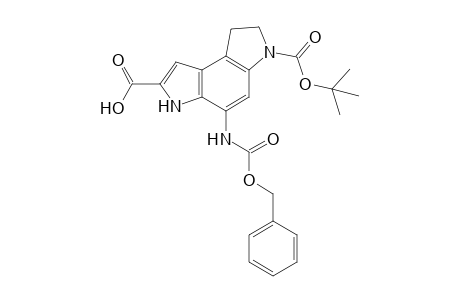5-[(Benzyloxycarbonyl)amino]-3-(tert-Butyloxycarbonyl)-1,2-dihydro-3H-pyrrolo[3,2-e]indole-7-caboxylic Acid