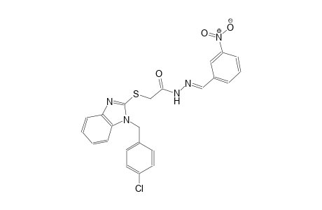 acetic acid, [[1-[(4-chlorophenyl)methyl]-1H-benzimidazol-2-yl]thio]-, 2-[(E)-(3-nitrophenyl)methylidene]hydrazide