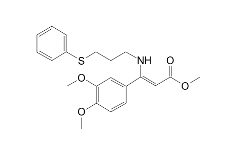(Z)-3-(3,4-dimethoxyphenyl)-3-[3-(phenylthio)propylamino]-2-propenoic acid methyl ester