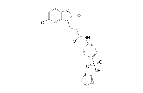3-(5-chloro-2-oxo-1,3-benzoxazol-3(2H)-yl)-N-{4-[(1,3-thiazol-2-ylamino)sulfonyl]phenyl}propanamide