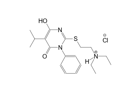 ethanaminium, 2-[[1,6-dihydro-4-hydroxy-5-(1-methylethyl)-6-oxo-1-phenyl-2-pyrimidinyl]thio]-N,N-diethyl-, chloride