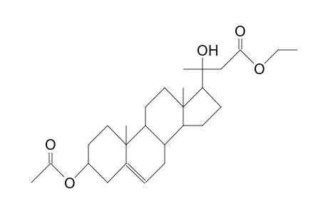 3b-Acetoxy-20R-hydroxy-23-norchol-5-en-24-oic acid, ethyl ester