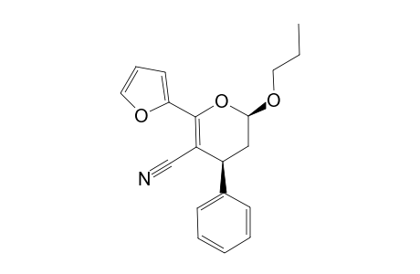 cis-6-(Furan-2-yl)-4-phenyl-2-propoxy-3,4-dihydro-2H-pyran-5-carbonitrile
