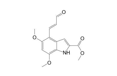 methyl 5,7-dimethoxy-4-[(E)-3-oxoprop-1-enyl]-1H-indole-2-carboxylate