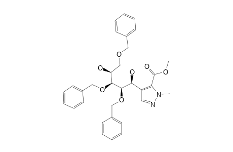 4-(2,3,5-TRIBENZYLOXY-1,4-DIHYDROXY-D-ALTRO-PENT-1-YL)-3(5)-CARBOMETHOXY-1-METHYL-PYRAZOLE
