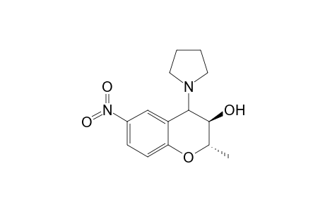 trans-3,4-Dihydro-6-nitro-2-methyl-4-(pyrrolidin-1-yl)-2H-1-benzopyran-3-ol