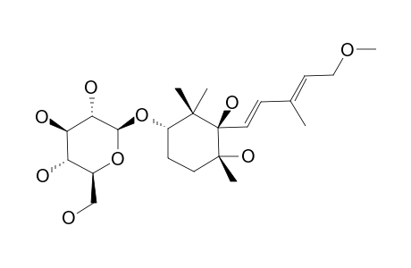 FREHMAGLUTOSIDE-I;(7E,9E)-7-[(1R,2R,5S)-TRIHYDROXY-2,6,6-TRIMETHYLCYCLOHEXANE]-9-METHYLPENTA-7,9-DIENOIC-11-METHOXY-5-O-BETA-D-GLUCOPYRANOSIDE