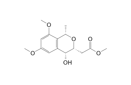 2-[(1S,3R,4R)-4-hydroxy-6,8-dimethoxy-1-methyl-3,4-dihydro-1H-2-benzopyran-3-yl]acetic acid methyl ester