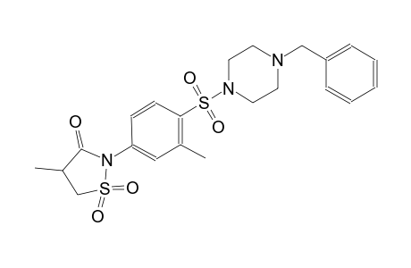 3-isothiazolidinone, 4-methyl-2-[3-methyl-4-[[4-(phenylmethyl)-1-piperazinyl]sulfonyl]phenyl]-, 1,1-dioxide