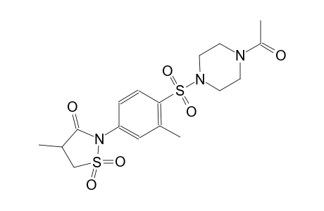 3-isothiazolidinone, 2-[4-[(4-acetyl-1-piperazinyl)sulfonyl]-3-methylphenyl]-4-methyl-, 1,1-dioxide