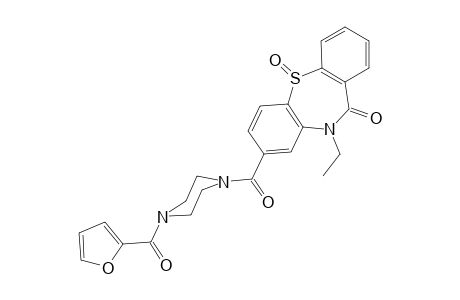 Dibenzo[b,f][1,4]thiazepin-11(10H)-one, 10-ethyl-8-[[4-(2-furanylcarbonyl)-1-piperazinyl]carbonyl]-, 5-oxide