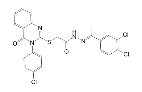 2-{[3-(4-chlorophenyl)-4-oxo-3,4-dihydro-2-quinazolinyl]sulfanyl}-N'-[(E)-1-(3,4-dichlorophenyl)ethylidene]acetohydrazide