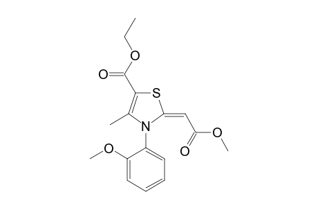 2-Methoxycarbonylmethylene-3-(2-methoxy-phenyl)-4-methyl-2,3-dihydro-thiazole-5-carboxylic acid ethyl ester
