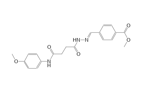 methyl 4-((E)-{[4-(4-methoxyanilino)-4-oxobutanoyl]hydrazono}methyl)benzoate