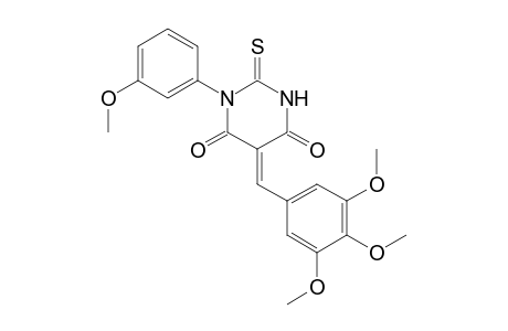 (5E)-1-(3-methoxyphenyl)-2-sulfanylidene-5-[(3,4,5-trimethoxyphenyl)methylidene]-1,3-diazinane-4,6-dione