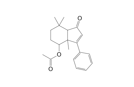 3a,7,7-Trimethyl-1-oxo-3-phenyl-3a,4,5,6,7,7a-hexahydro-1H-inden-4-yl acetate