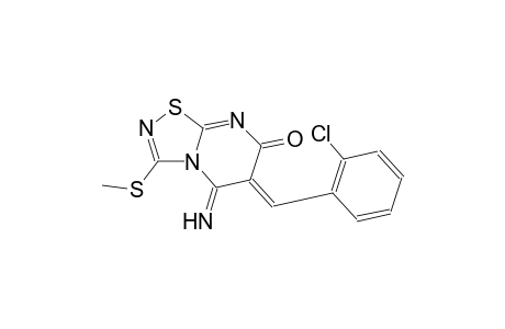 (6Z)-6-(2-chlorobenzylidene)-5-imino-3-(methylsulfanyl)-5,6-dihydro-7H-[1,2,4]thiadiazolo[4,5-a]pyrimidin-7-one