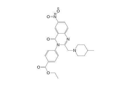 ethyl 4-(2-[(4-methyl-1-piperidinyl)methyl]-6-nitro-4-oxo-3(4H)-quinazolinyl)benzoate