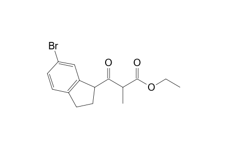 3-(6-bromo-2,3-dihydro-1H-inden-1-yl)-2-methyl-3-oxopropanoic acid ethyl ester