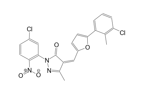 3H-pyrazol-3-one, 4-[[5-(3-chloro-2-methylphenyl)-2-furanyl]methylene]-2-(5-chloro-2-nitrophenyl)-2,4-dihydro-5-methyl-, (4Z)-
