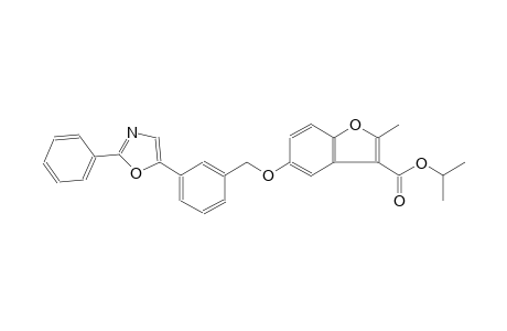 isopropyl 2-methyl-5-{[3-(2-phenyl-1,3-oxazol-5-yl)benzyl]oxy}-1-benzofuran-3-carboxylate