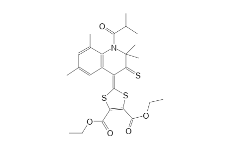 diethyl 2-(1-isobutyryl-2,2,6,8-tetramethyl-3-thioxo-2,3-dihydro-4(1H)-quinolinylidene)-1,3-dithiole-4,5-dicarboxylate