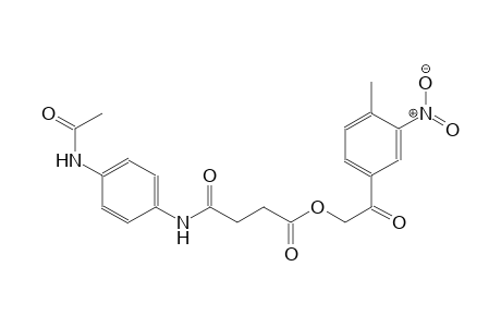 butanoic acid, 4-[[4-(acetylamino)phenyl]amino]-4-oxo-, 2-(4-methyl-3-nitrophenyl)-2-oxoethyl ester