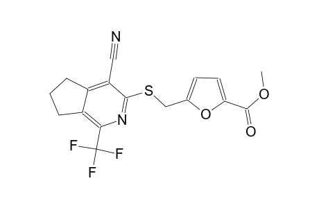 methyl 5-({[4-cyano-1-(trifluoromethyl)-6,7-dihydro-5H-cyclopenta[c]pyridin-3-yl]sulfanyl}methyl)-2-furoate