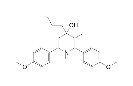 4-Butyl-2,6-bis(4-methoxyphenyl)-3-methyl-4-piperidinol