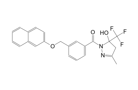 3-methyl-1-{3-[(2-naphthyloxy)methyl]benzoyl}-5-(trifluoromethyl)-4,5-dihydro-1H-pyrazol-5-ol
