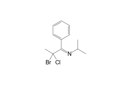 N-(2-Bromo-2-chloro-1-phenyl-1-propylidene)isopropylamine