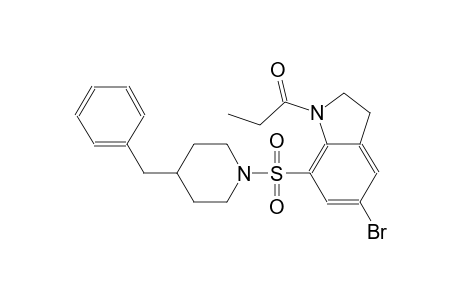 1H-indole, 5-bromo-2,3-dihydro-1-(1-oxopropyl)-7-[[4-(phenylmethyl)-1-piperidinyl]sulfonyl]-