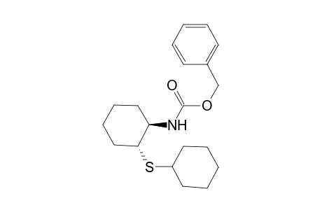(phenylmethyl) N-[(1R,2R)-2-cyclohexylsulfanylcyclohexyl]carbamate