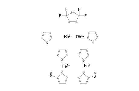 diiron(II) dirhodium(III) bis(2-sulfidocyclopenta-2,4-dien-1-ide) tetracyclopenta-2,4-dien-1-ide perfluorobut-2-ene-2,3-diide