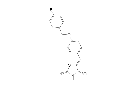 (5Z)-5-{4-[(4-fluorobenzyl)oxy]benzylidene}-2-imino-1,3-thiazolidin-4-one