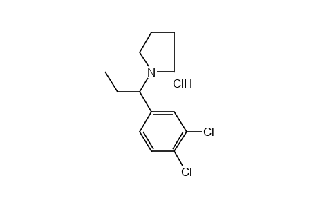 1-(3,4-DICHLORO-alpha-ETHYLBENZYL)PYRROLIDINE, HYDROCHLORIDE