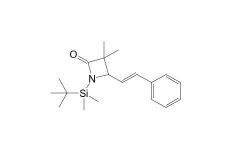 N-tert-Butyldimethylsilyl-3,3-dimethyl-4-(2-phenylethenyl)azetidinone
