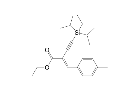 (E)-Ethyl 2-(4-methylbenzylidene)-4-(triisopropylsilyl)-but-3-ynoate