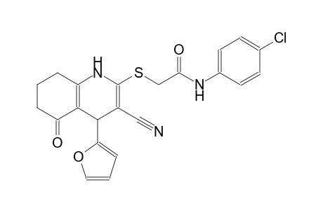 acetamide, N-(4-chlorophenyl)-2-[[3-cyano-4-(2-furanyl)-1,4,5,6,7,8-hexahydro-5-oxo-2-quinolinyl]thio]-