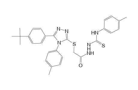 2-({[5-(4-tert-butylphenyl)-4-(4-methylphenyl)-4H-1,2,4-triazol-3-yl]sulfanyl}acetyl)-N-(4-methylphenyl)hydrazinecarbothioamide