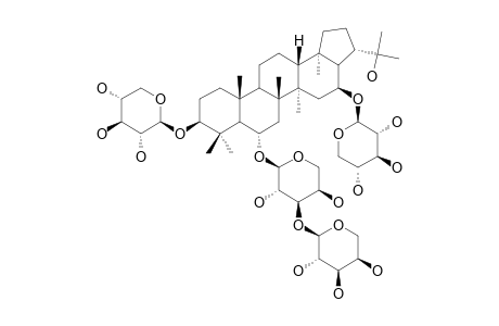 SUCCULENTOSIDE-A;6-ALPHA-O-[ALPHA-L-ARABINOPYRANOSYL-(1->3)-ALPHA-L-ARABINOPYRANOSYL]-3-BETA-O-BETA-D-XYLOPYRANOSYL-16-BETA-O-BETA-D-XYLOPYRANOSYL-