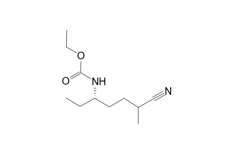 5-[N-(Ethoxycarbonyl)amino]-2-methylheptanenitrile