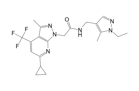 1H-pyrazolo[3,4-b]pyridine-1-acetamide, 6-cyclopropyl-N-[(1-ethyl-5-methyl-1H-pyrazol-4-yl)methyl]-3-methyl-4-(trifluoromethyl)-